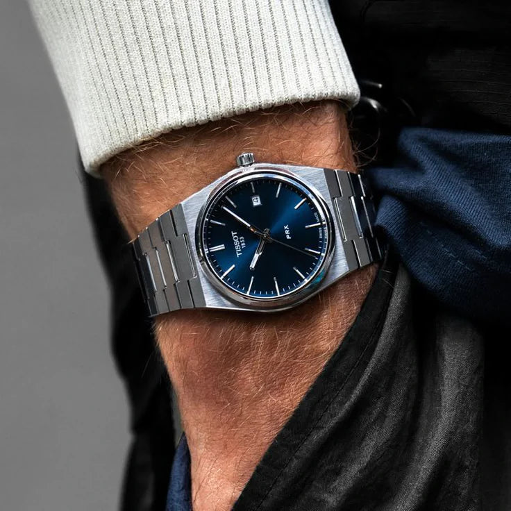 Tissot PRX Blue Dial Stainless Steel Watch | Luxury Men's Watch